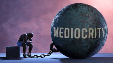 Mediocrity that limits life and make suffer, imprisoning in painful condition. It is a burden that keeps a person enslaved in misery.