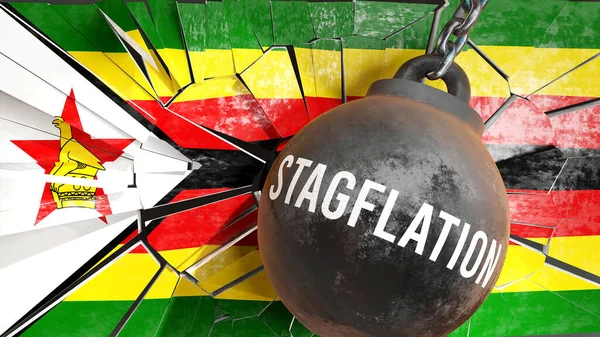 Stagflation in Zimbabwe - big impact of Stagflation that destroys the country and causes economic decline