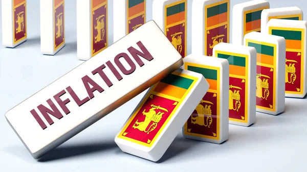 Sri Lanka Inflation Causing National Problem Falling Economy Inflation Driving — Foto de Stock