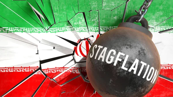 Stagflation in Iran - big impact of Stagflation that destroys the country and causes economic decline