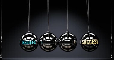 Beliefs, success and win in business and life. Beliefs bring momentum to stagnating life and transmit energy that shakes things around and puts success in motion, that gives the energy back. 