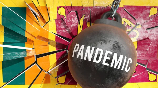 Pandemic Sri Lanka Big Impact Pandemic Destroys Country Causes Economic — Fotografia de Stock
