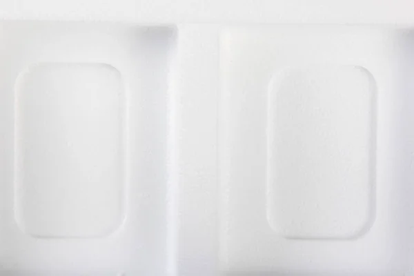 Polistirolo Fogli Diverse Forme Sfondo Bianco Pezzi Polistirolo Bianco Vicino — Foto Stock