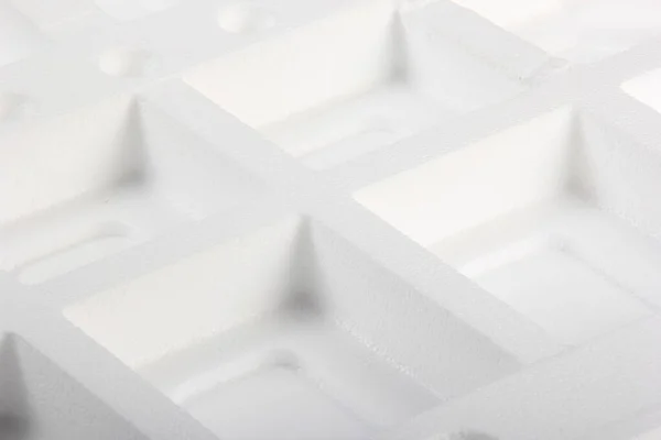 Styroporplatten Verschiedenen Formen Auf Weißem Hintergrund Stücke Aus Weißem Styropor — Stockfoto