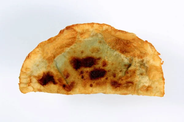 Pai Chebureki Diisolasi Pada Background Russian Goreng Pie Daging — Stok Foto