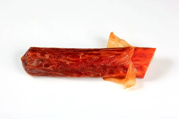 Spanyol Hús Csemege Sertés Szárazon Pácolt Karbonád Lomo Curado Fehér — Stock Fotó