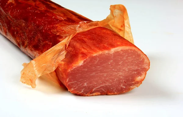 Spanish Meat Delicacy Pork Dry Cured Carbonade Lomo Curado White — Foto de Stock
