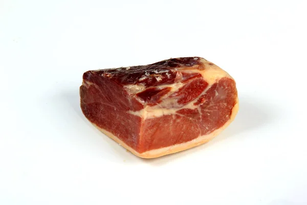 Spanish Ham White Background Iberian Hamon — Stockfoto