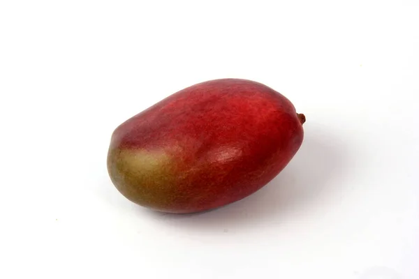 Röd Mango Frukt Vit Bakgrund — Stockfoto