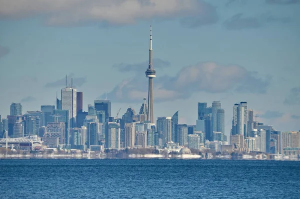 Winter Skyline Toronto Ontário Canadá Janeiro 2022 Imagem De Stock