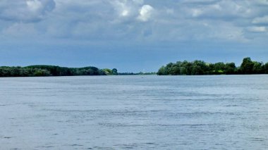 Po River and Delta in Italy.  This picture was taken in September of 2015. During 2022 the water levels of the Po River and its delta were 7 feet lower than average.