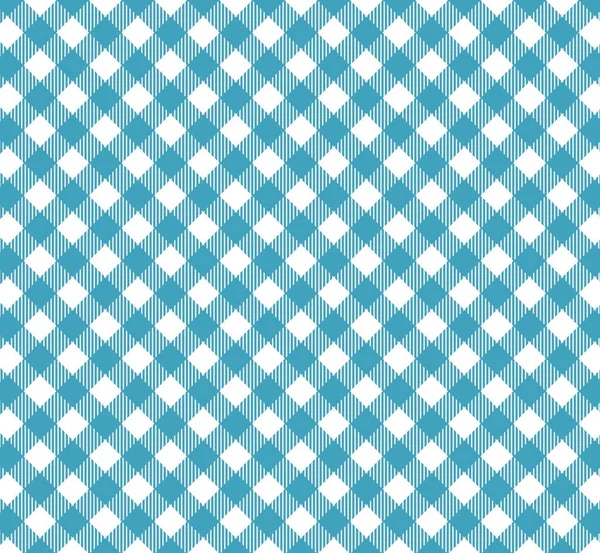 Diagonal Xadrez Toalha Mesa Fundo Azul Branco — Fotografia de Stock