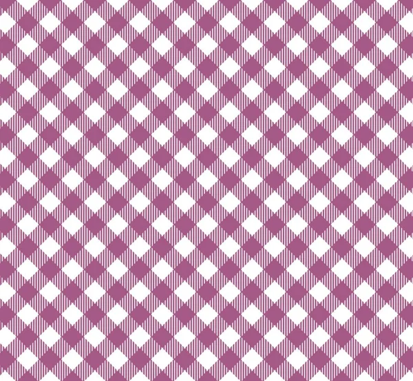 Diagonal Checkered Tablecloth Background Purple White — Stock Photo, Image