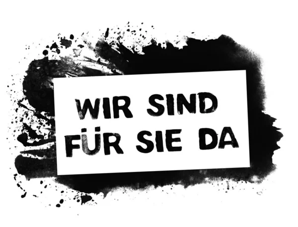 Dirty Graffiti Banner Showing You German Language — Stock Photo, Image