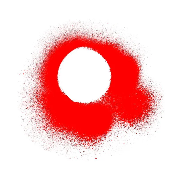 Röd Graffiti Ram Grunge Cirkel Med Röd Färg — Stockfoto