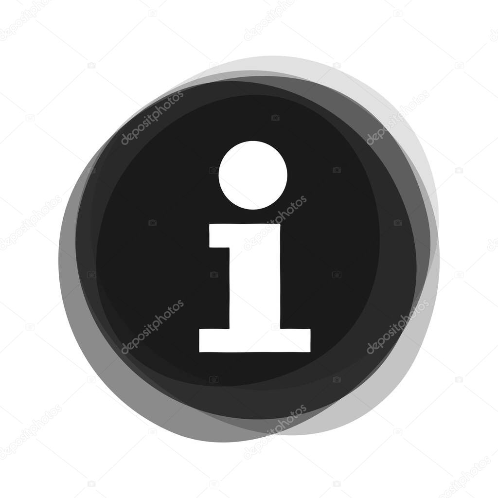 Isolated round Button: Information sign