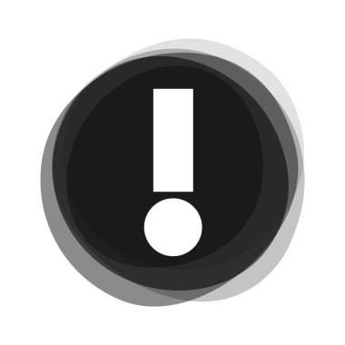İzole edilmiş yuvarlak tuş: Uyarı işareti