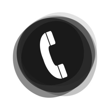 İzole edilmiş yuvarlak tuş: Telefon hattı