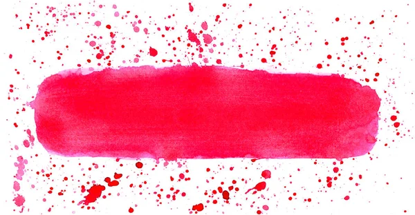 Renkli Kırmızı Fırça Darbesi — Stok fotoğraf