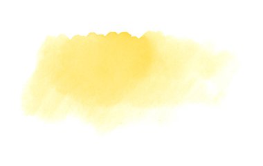 Sarı turuncu suluboya fırçayla yapılmış