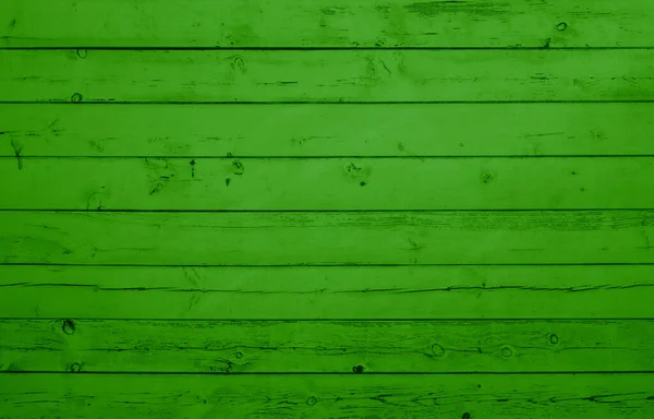 Green Wooden Wall Weathered Planks — Stock Photo, Image