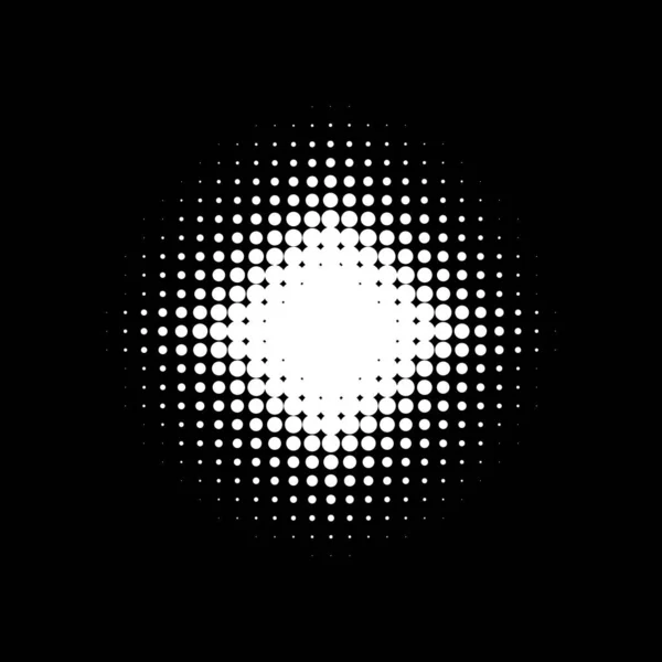 Black Background White Gradient Dots — Stock Photo, Image