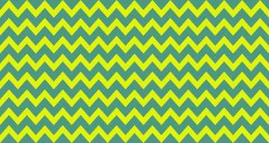 Yeşil ve sarı renkli zikzak deseni