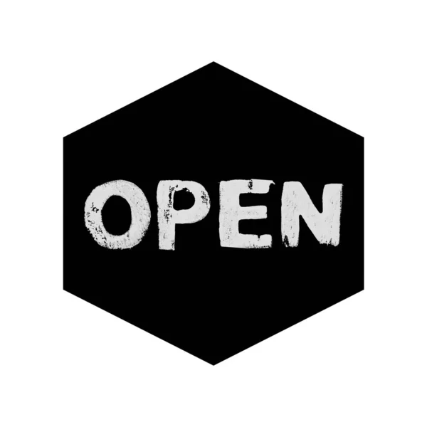 Černobílý Šestiúhelník Otevřený — Stock fotografie