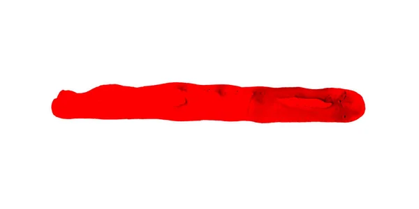 Pennellata Dipinta Mano Con Colore Rosso — Foto Stock