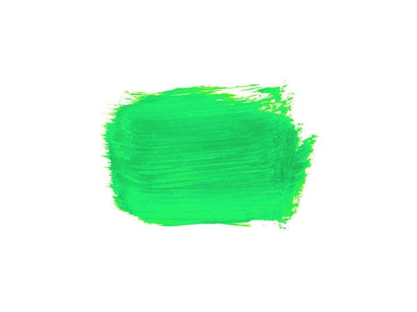 Sketch Painted Brushstroke Green Color — Stock Photo, Image