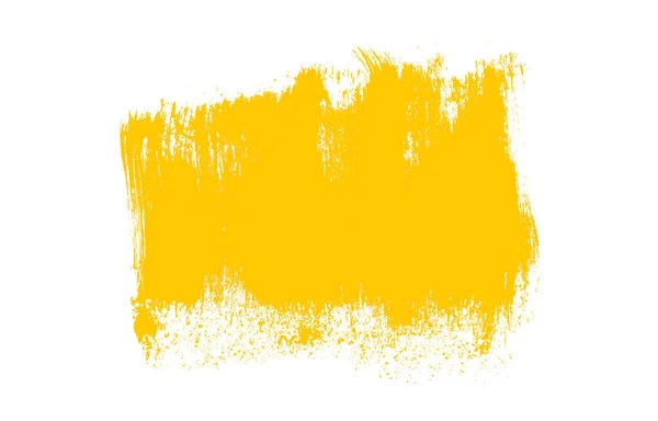 Špinavý Náčrt Ručně Malované Žluté Oranžové Štětec Rám — Stock fotografie
