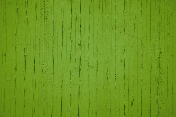 Vecchie Assi Legno Intemperie Con Colore Verde — Foto Stock