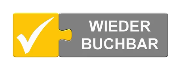 Изолированная Кнопка Головоломка Снова Можно Заказывать Немецком Языке — стоковое фото