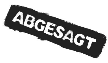 Siyah grunge bayrağı: Almanca olarak iptal edildi