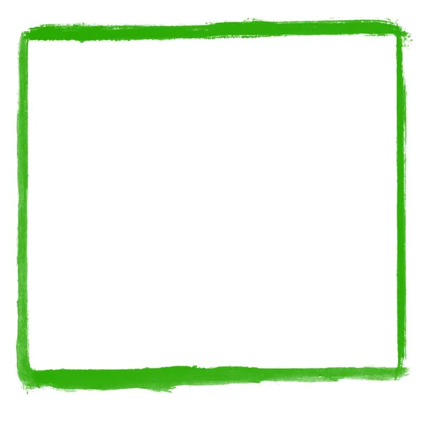 Hand Painted Rectangle Green Color — Stock Photo, Image