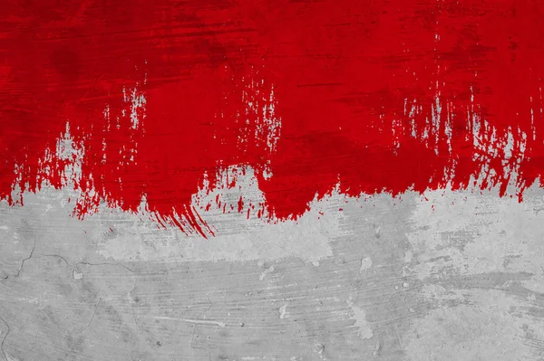 Graue Betonwand Mit Schmutziger Roter Farbe — Stockfoto