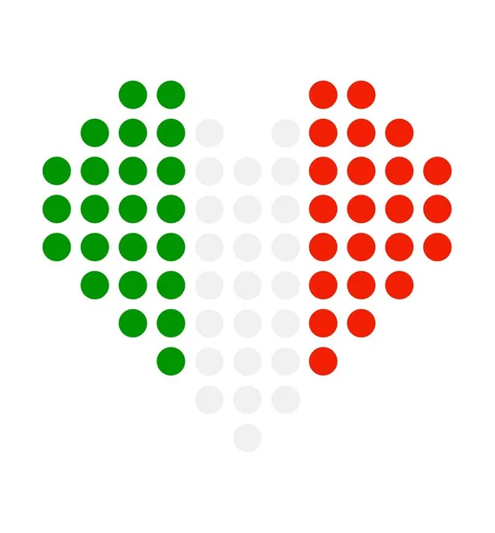 Heart Icon Dots Italy — Stock Photo, Image