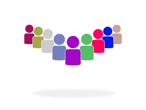 Large Group Colorful People Community Team Diversity — Stock Photo, Image