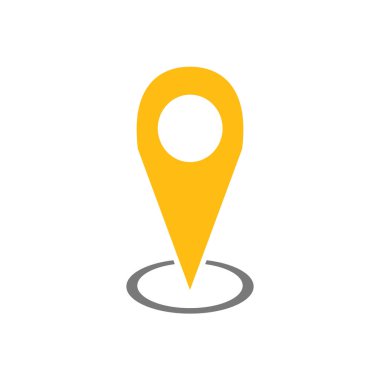 Turuncu gri renkli Konum İşaretleyici simgesi
