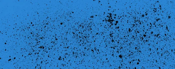 Sfondo Blu Con Molte Macchie Colore Nero Decorazione — Foto Stock