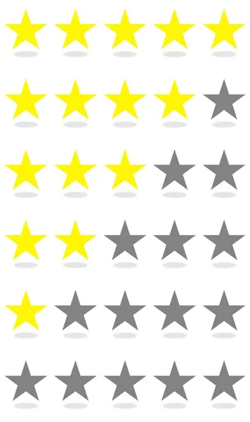 Coleção Ícones Estrela Para Feedback Classificação — Fotografia de Stock