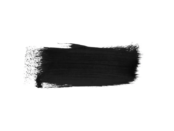黑色漆刷条纹粗制手工绘图 — 图库照片