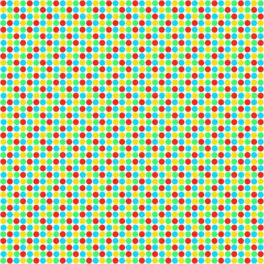 Beyaz arkaplanda pürüzsüz renkli noktalar