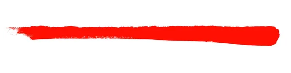 Lange Rote Pinselzeichnung Mit Roter Farbe Pinsel Hintergrund — Stockfoto