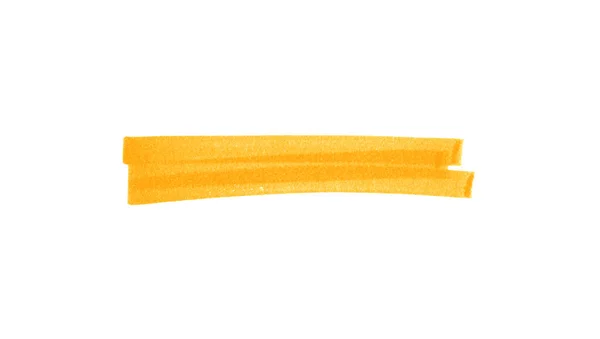 Ręcznie Malowany Pasek Znacznika Kolorze Pomarańczowym Podkreślenie Szablonu — Zdjęcie stockowe