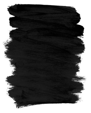 Beyaz arkaplanda hızlı boyanmış siyah fırça darbeleri