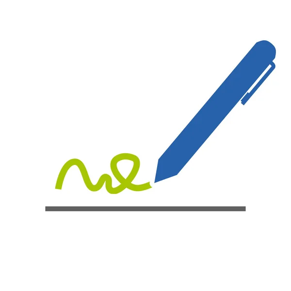 Einfache Signatur Oder Bleistift Symbol — Stockfoto