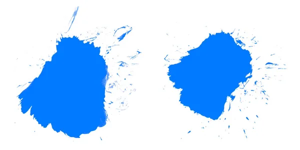 白い背景に2つの青い色のドロップ — ストック写真