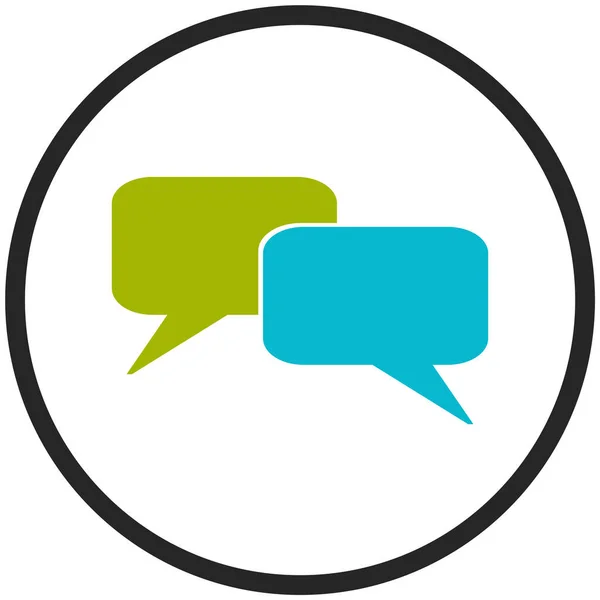 Runde Taste Kommunikation Chat Forum Oder Nachrichtensymbol — Stockfoto