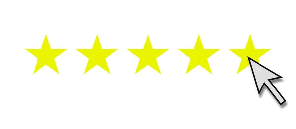 Top Feedback Classificação Cinco Estrelas Online — Fotografia de Stock